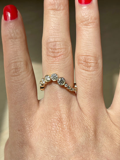 Wave Embrace Ring, 18K Gold, view 3