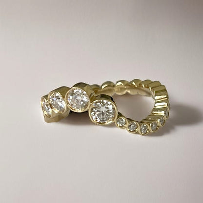 Wave Embrace Ring, 18K Gold, view 2