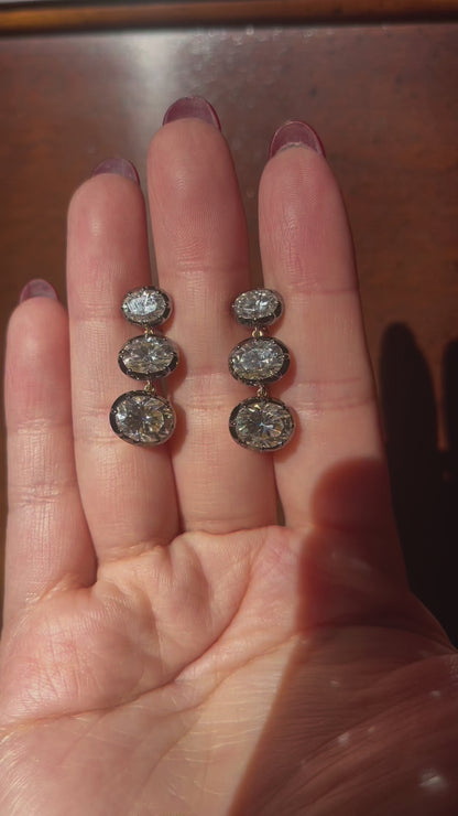 Triple Oval Stud Earrings