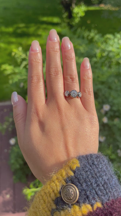 Georgian Victorian Trilogy Collet Set Ring