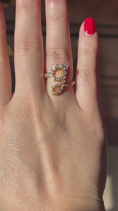 Alphabet Embrace Ring