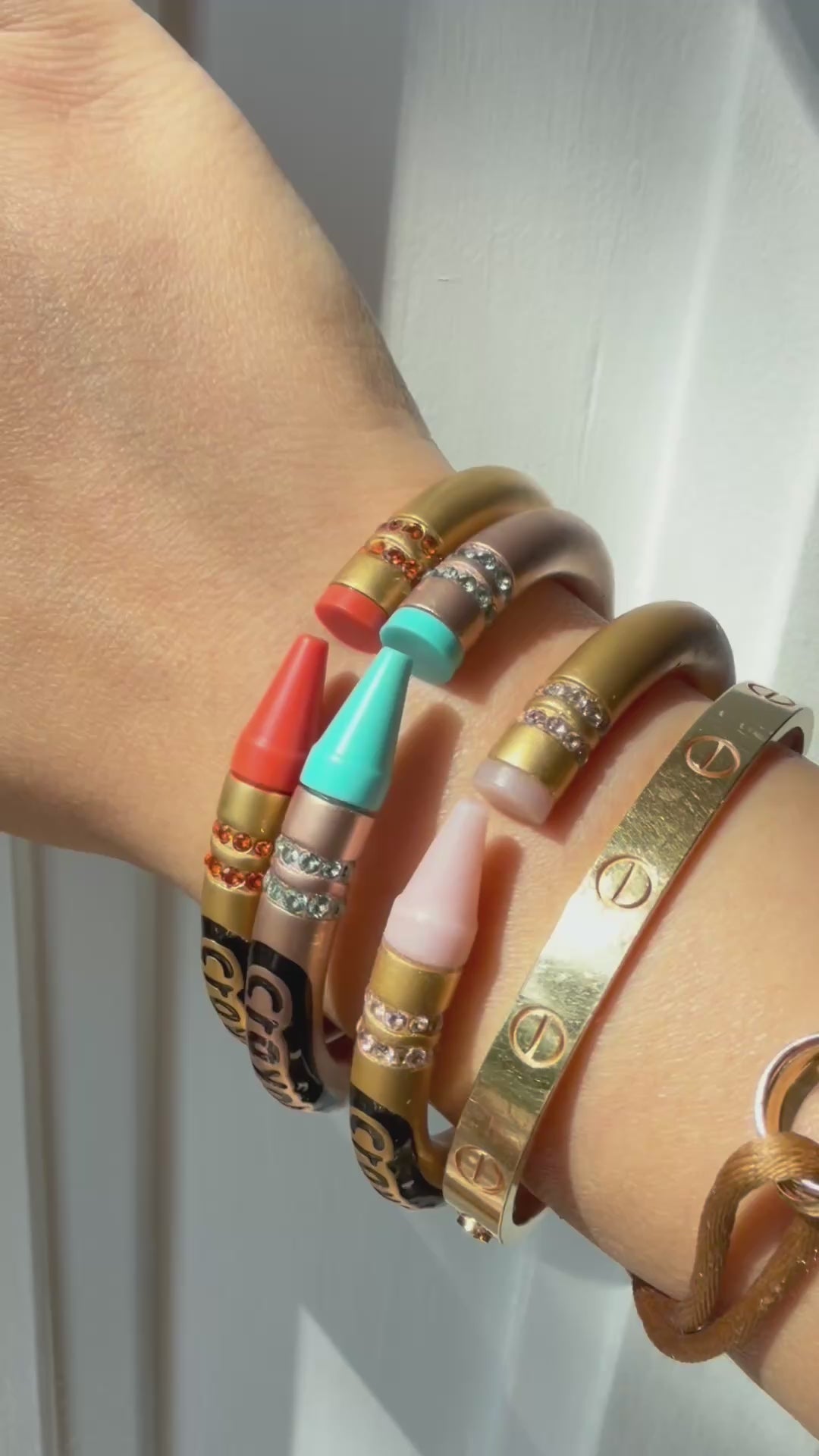 Crayon Bracelet, 18K Gold Filled, video