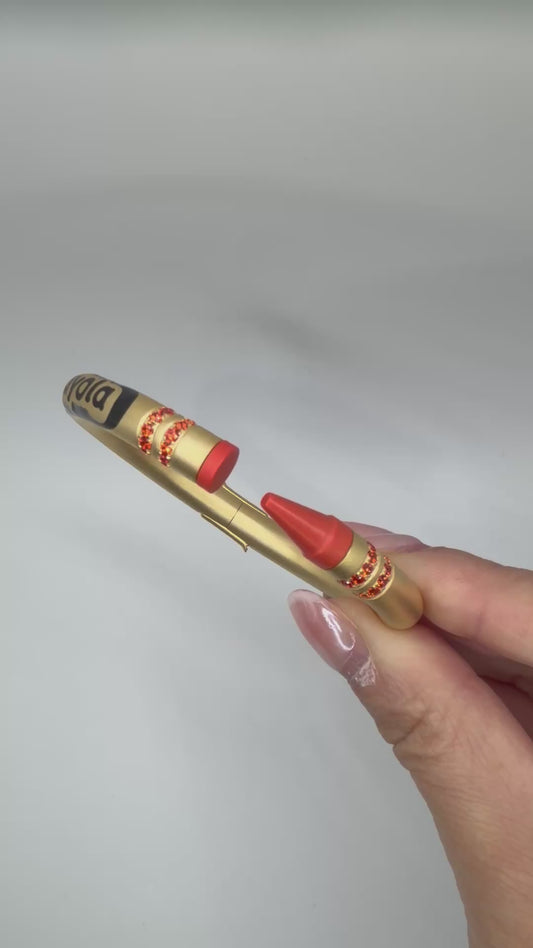 Customizable Crayon Bracelet with Orange Coral and Orange Moissanites