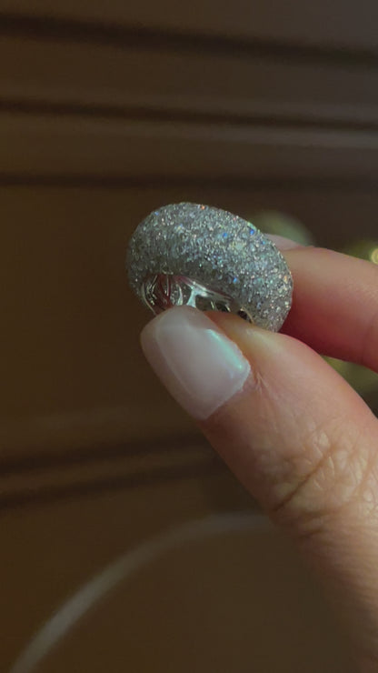 Cloud Plump Pouf Ring with 5.9 Cts of Lab Grown Diamonds, 18K Gold