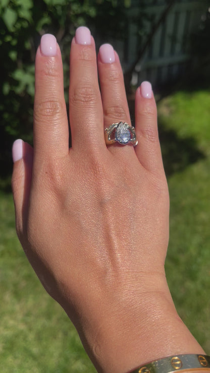 Pear Antique or Vintage Inspired Claddagh Ring in 9K, 14K or 18K Gold