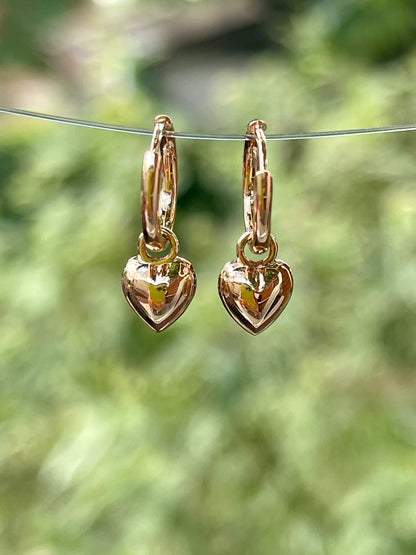 Georgian Victorian Heart Sapphire Collet Button Earrings, view 8